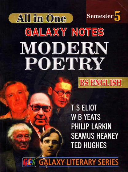 Galaxy Notes On Modern Poetry Book For BS English 5th Semester By Tariq Mushtaq Multan Kitab Ghar