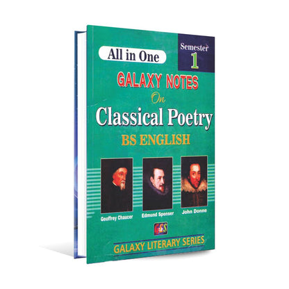 Galaxy Notes on Classical Poetry Book For BS English 1st Semester By Tariq Mushtaq Multan Kitab Ghar