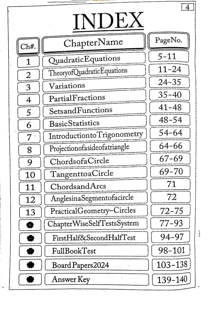 Ghazali up to date solved Past paper mathematics science group Book for 10th class 2014-2024 all Punjab board Multan Kitab Ghar