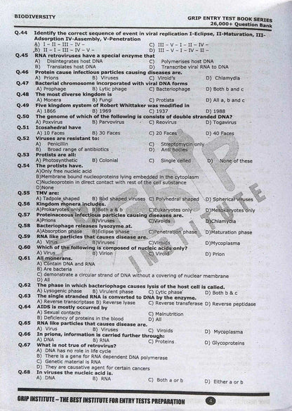 Grip MDCAT, UHS-NUMS, ETEA-DUHS SZABMU-BUHMS New 2026 Edition 26000+ Questions Bank with Past Paper's By AGHA Khan - MKG
