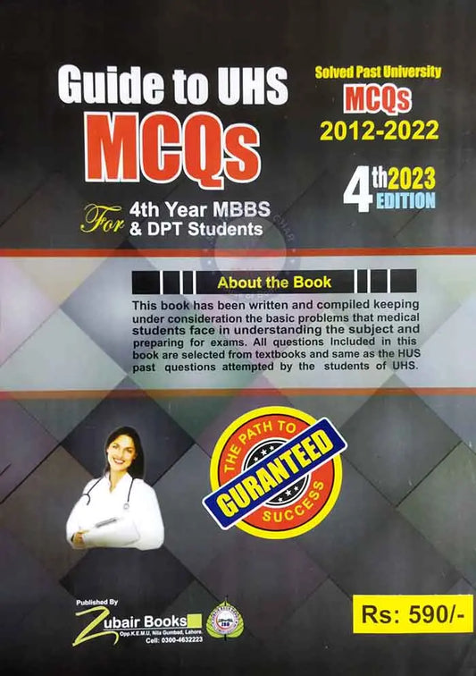 Guide to UHS Solve MCQs for 4th Year MBBS & DPT Students 4th Ed 2023 By Rana Haseeb Nasir Multan Kitab Ghar