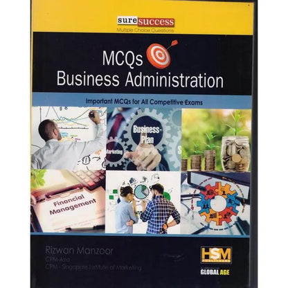 HSM Business Administration MCQs Book for CSS by Rizwan Manzoor Multan Kitab Ghar