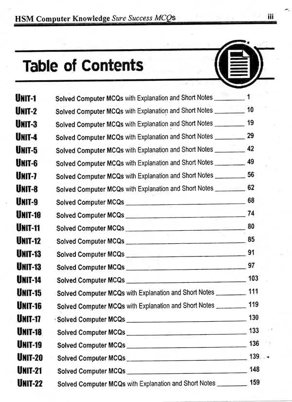 HSM Computer Knowledge MCQS Book for FPSC PPSC by Sheraz Sohail Multan Kitab Ghar