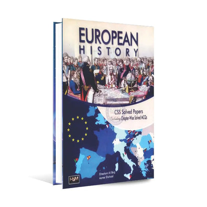 HSM European History Book CSS Solved Paper MCQs with chapter wise By Ehtesham Ali Baig Multan Kitab Ghar