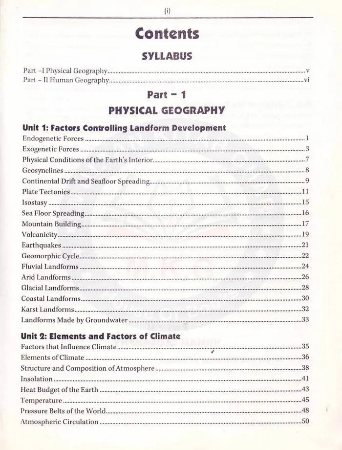 HSM Geography Physical Human Book For CSS By Khizar Hayat Multan Kitab Ghar