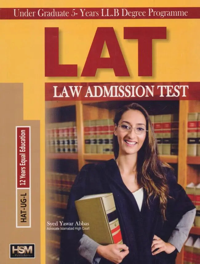 HSM LAT LAW ADMISSION TEST For LLB By Syed Yawar Abbas Multan Kitab Ghar