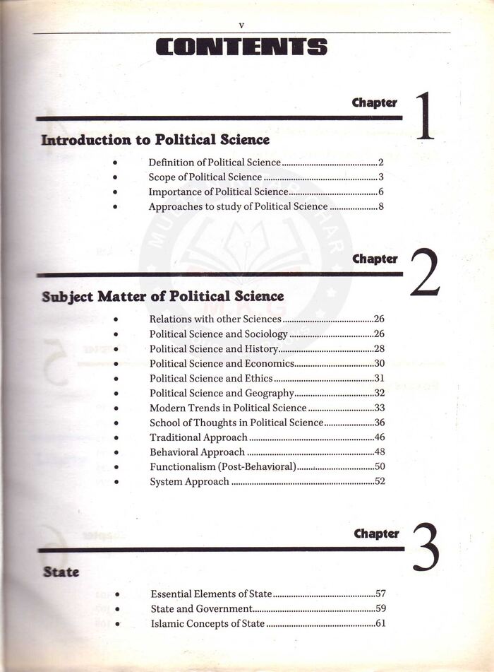 HSM Political Science For LLB Part 1 Paper III By Waqar Ahmad HSM