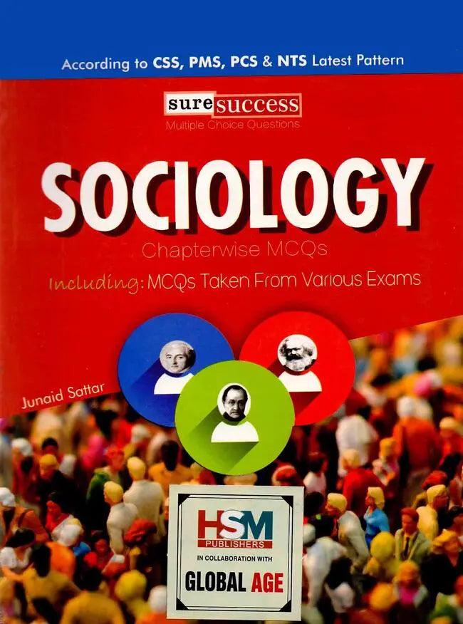 HSM Sociology Chapter Wise MCQs Book by Junaid Sattar Multan Kitab Ghar