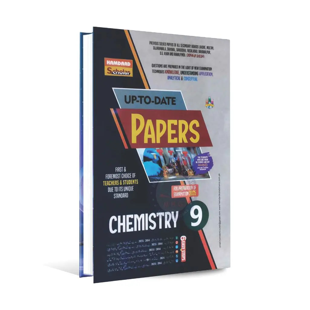 Hamdard Scholar Chemistry 9th Class Up-To-Date Papers | Exam Preparation 2025 Hamdard Scholar