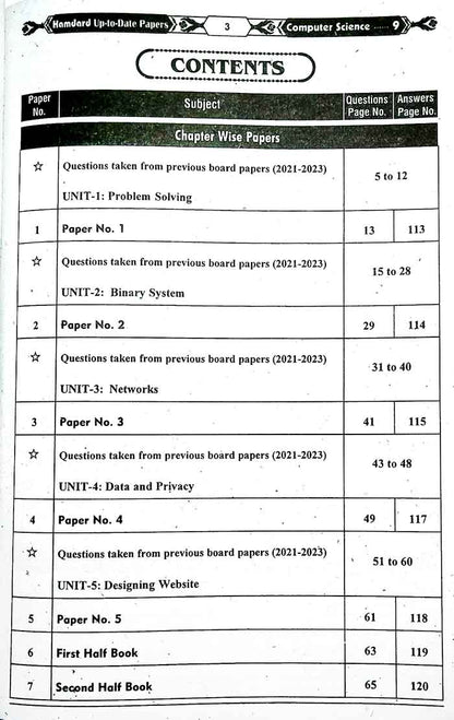 Hamdard Scholar Computer Science Up-To-Date Paper for Class 9th for Examination 2025