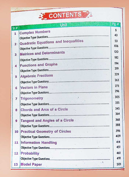 Hamdard Imtihani Mathematics Book For Class 10th (Science Group) - MKG