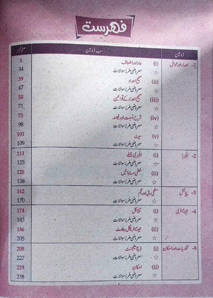 Hamdard Imtihani Riazi Class 6 Urdu Medium Guide