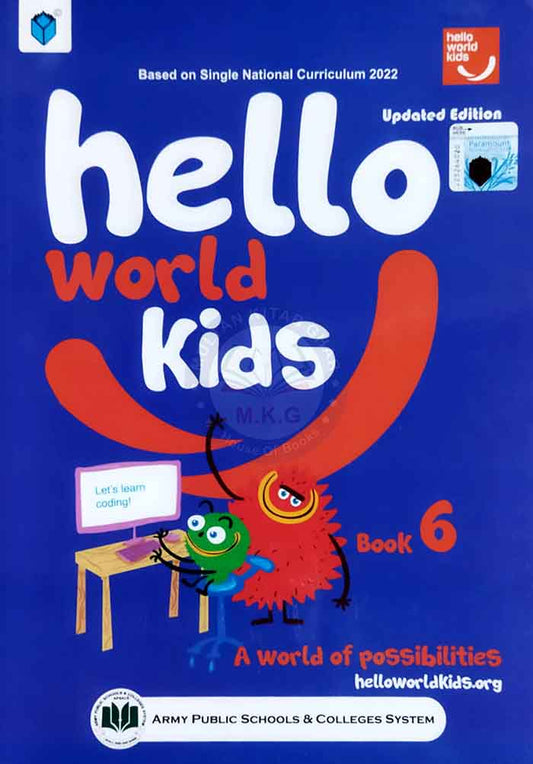 Paramount Hello World Kids for Class 6th Based on Single National Curriculum 2022 Multan Kitab Ghar