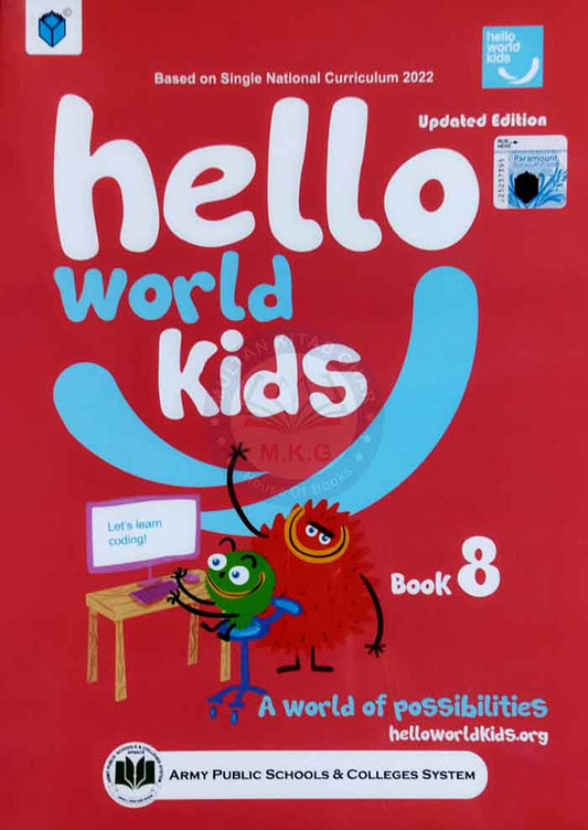 Paramount Hello World Kids for Class 8th Based on Single National Curriculum 2022 Multan Kitab Ghar