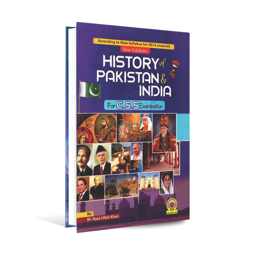 History of Pakistan & India Book for CSS Examination By Raza Ullah Khan Multan Kitab Ghar