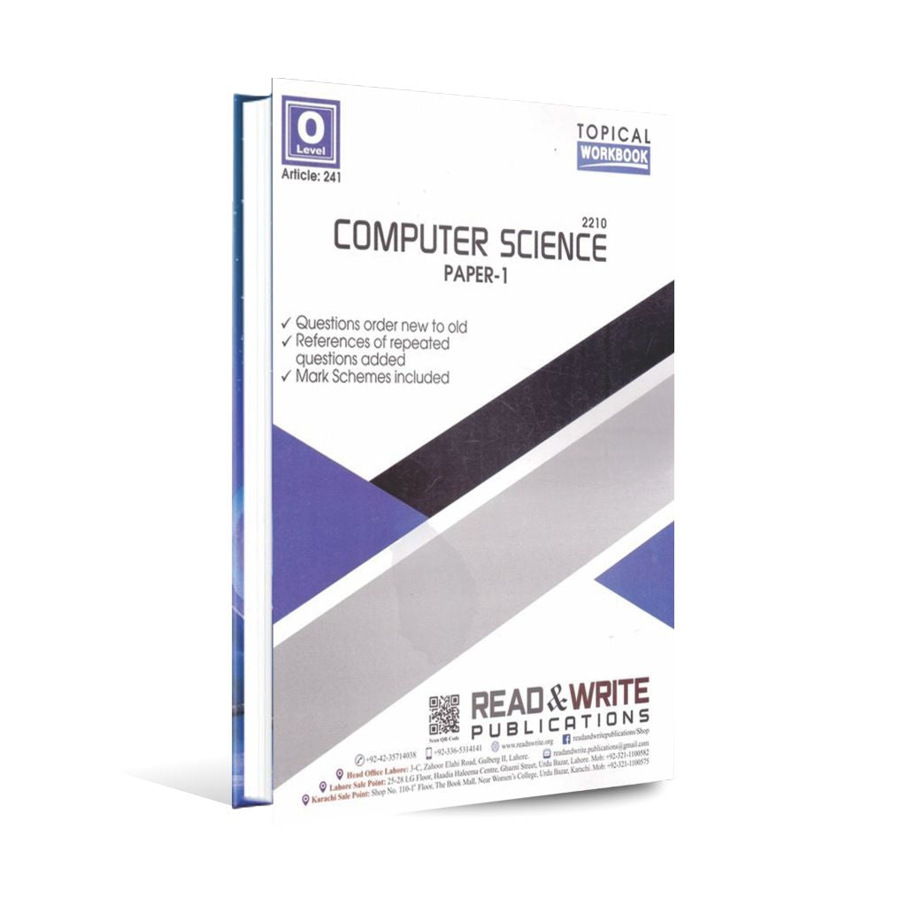 O Level Computer Science 2210 Paper 1 Book by Read & Write Multan Kitab Ghar