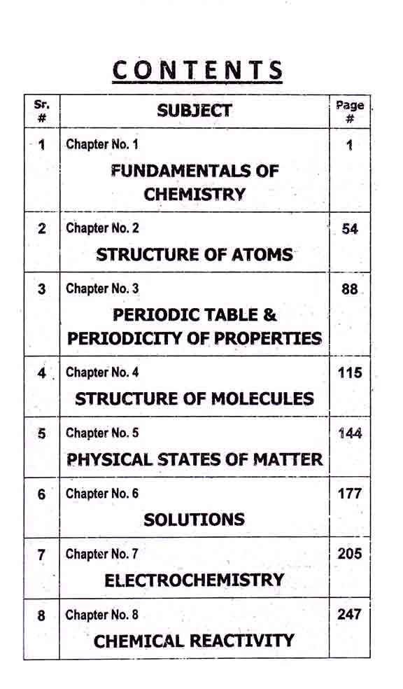 Honey Chemistry Excellent Notes Subjective Objective for class 9 by Syed Latif Bukhari Multan Kitab Ghar