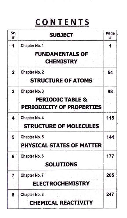 Honey Chemistry Excellent Notes Subjective Objective for class 9 by Syed Latif Bukhari Multan Kitab Ghar