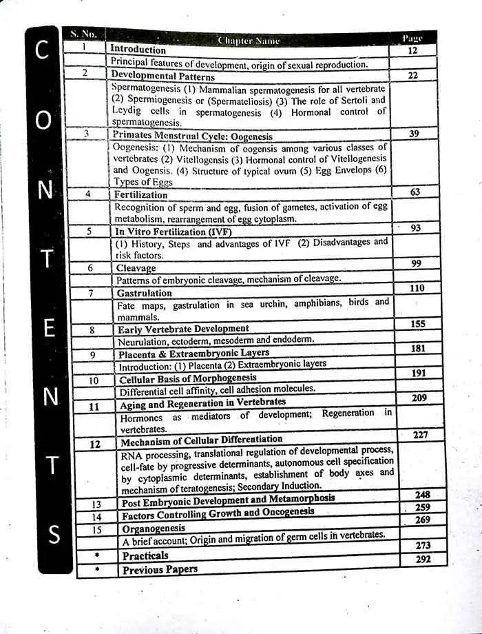 Honey Developmental Biology Chordate Embryology for B.S (4th Years) & M.Sc. (2nd Year) By Prof. Dr. M. Khalid Baloch Multan Kitab Ghar