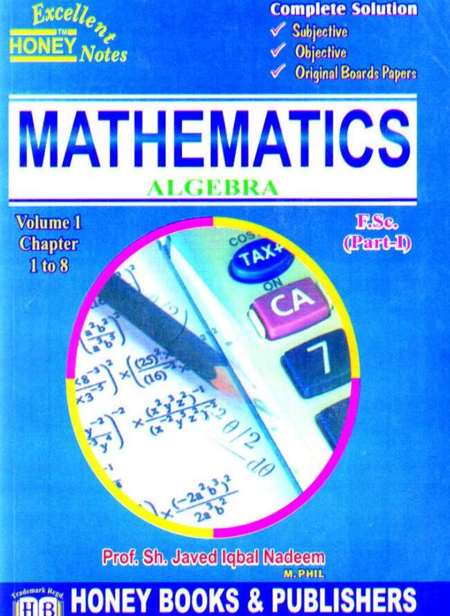 Honey Mathematics Algebra Book For F.Sc Part 1 By Javed Iqbal