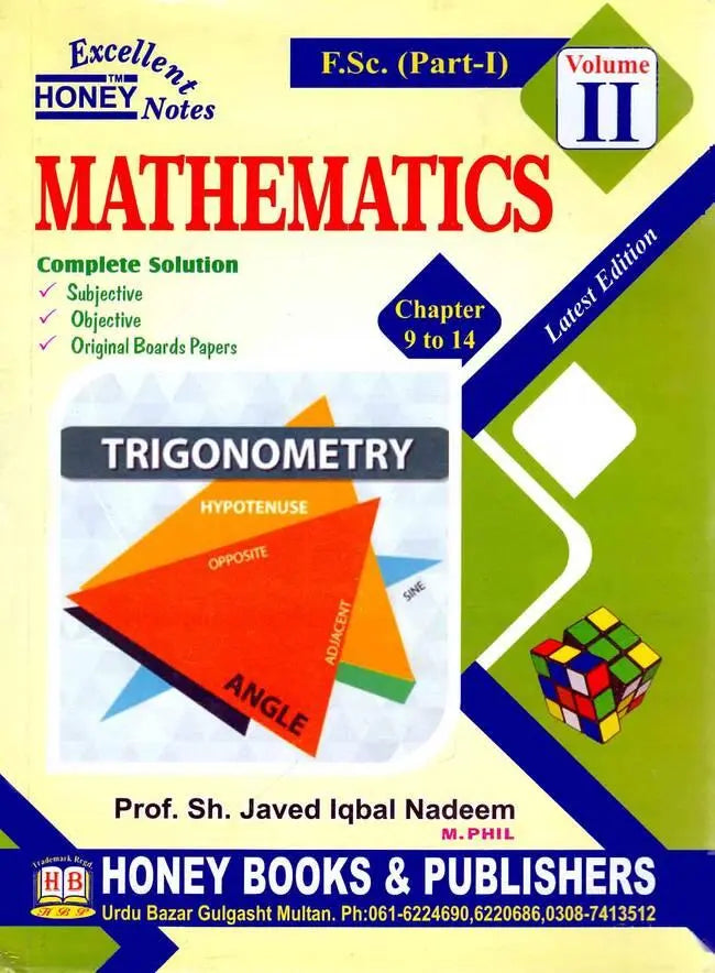 Honey Mathematics Book For FS.c 1 Volume 2 By Javed Iqbal