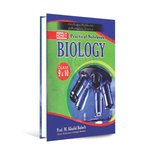 Honey Practical Notebook Biology for 9 10th Class By Prof. M. Khalid Baloch Multan Kitab Ghar