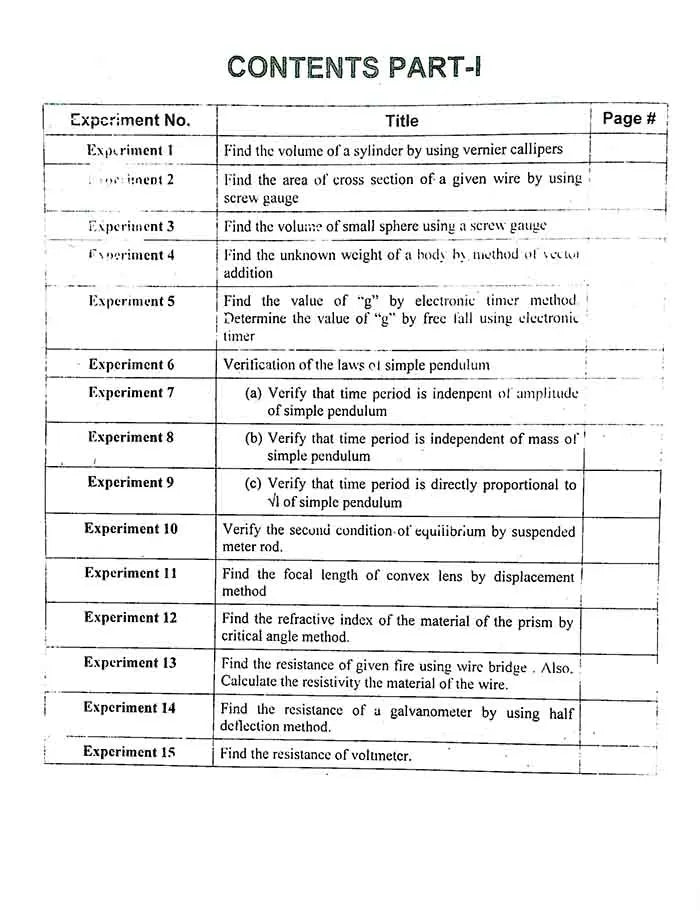 Ib Note Books IB Series Physics Practical Note Book for F.Sc Part I II According to ...