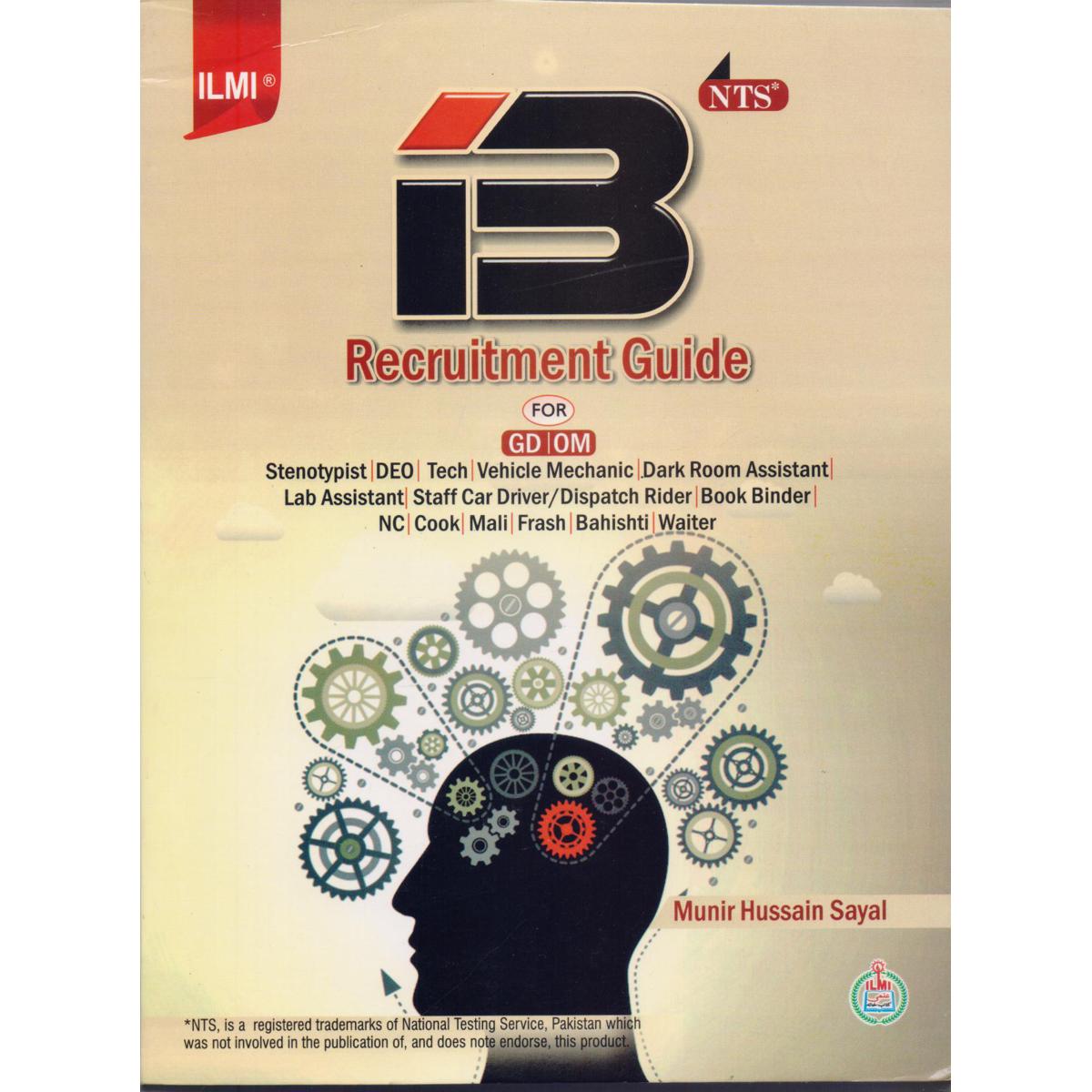 IB Recruitment Guide for NTS, Steno Typist by Munir Hussain Sayal - MKG