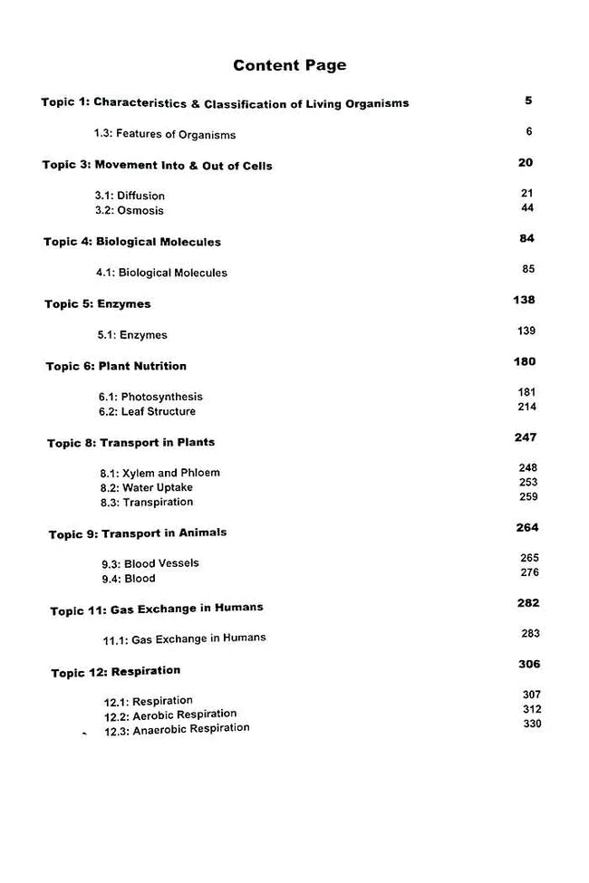 IGCSE Biology Topical P6 By Iram Habib Malik Multan Kitab Ghar