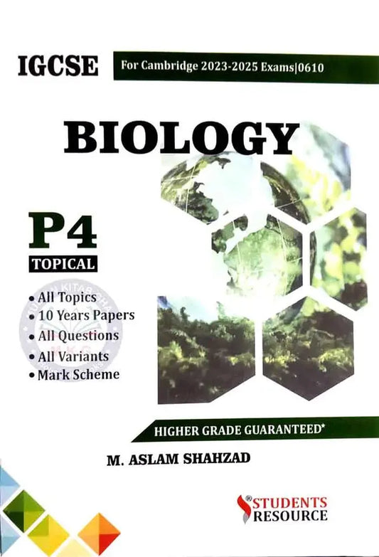 IGCSE Biology Topical paper-4 for Cambridge 2023-2025 By M. Aslam Shahzad Multan Kitab Ghar