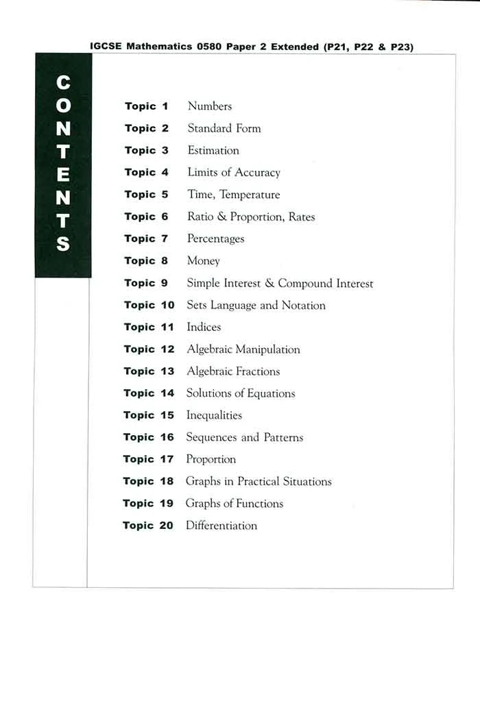 IGCSE Mathematics Paper-2 Topical Worked Solution 0580 By khalid Mahmood Somroo