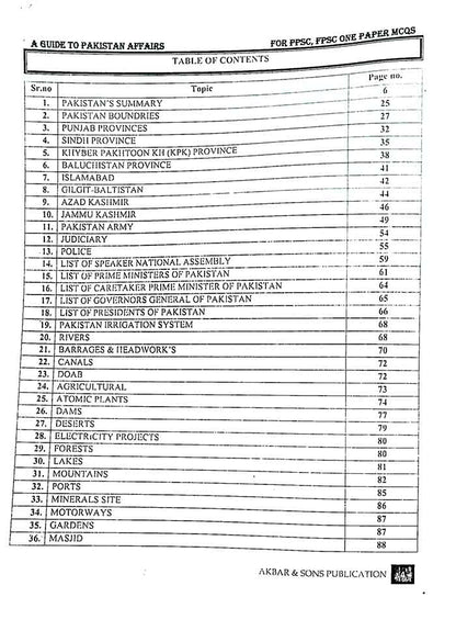 A Guide to Pakistan Affairs for PPSC, FPSC by M Shahid Akbar Contents 1 MKG