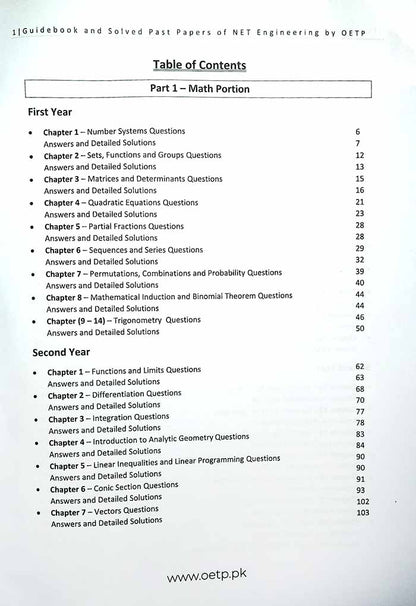 A Guide Book for NUST Entry Test 4th Edition For Engineering 2026 By OETP