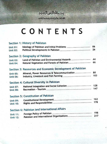 NBF Textbook of Pakistan Studies for Class 12 | Federal Board Latest Edition