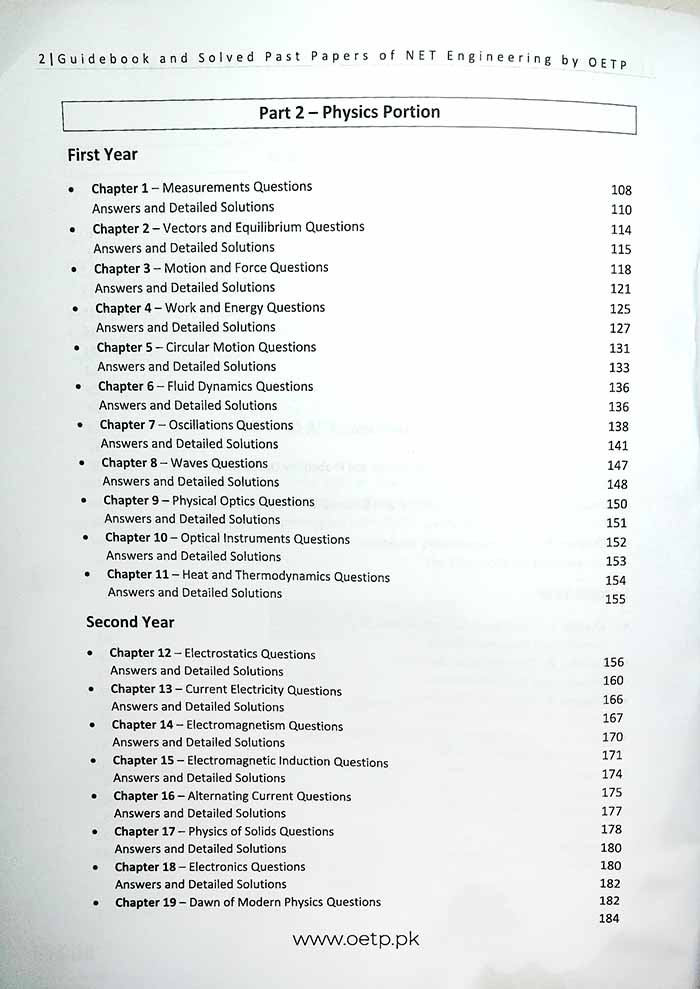 A Guide Book for NUST Entry Test 4th Edition For Engineering 2026 By OETP