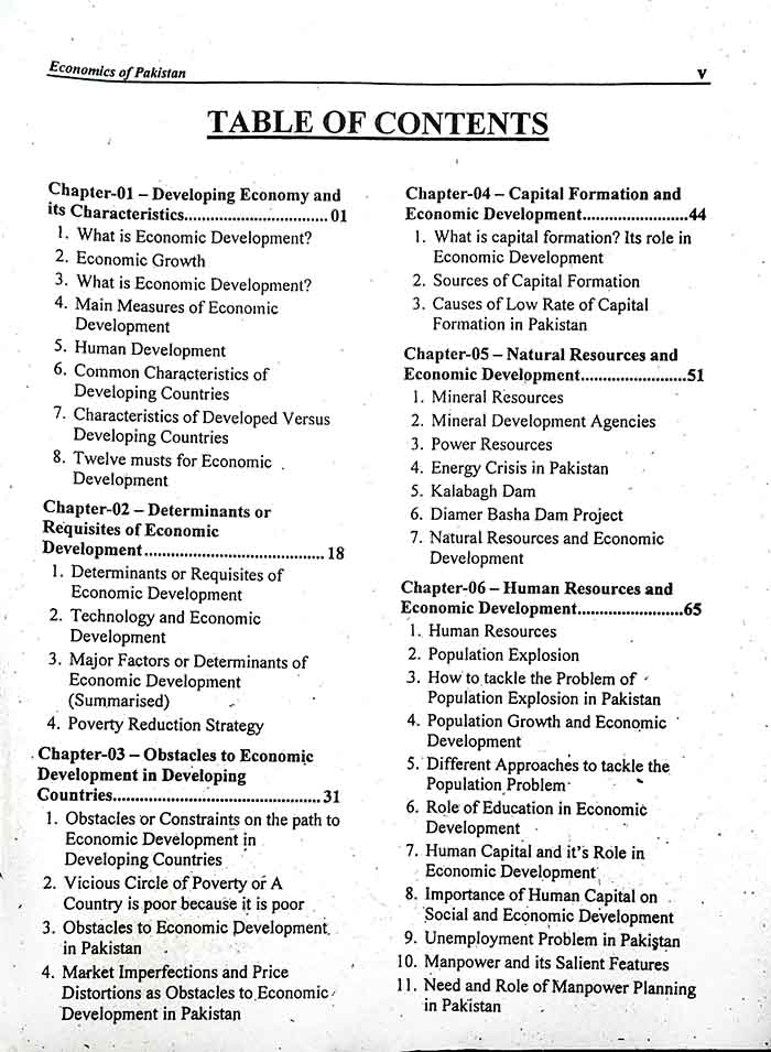 Economics of Pakistan Book For B.com M. Saeed Nasir Contents 1 MKG