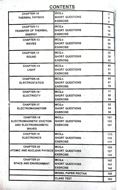 A Plus Physics Up To Date Solve Paper for 10th Class Include Solved Exercise By M.Rafi