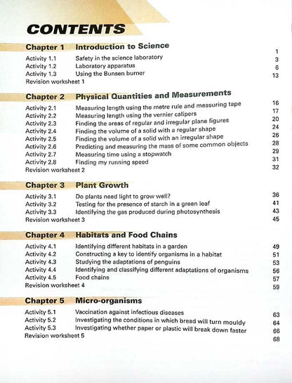 International Lower Secondary Science Workbook 1 | Marshall Cavendish Ho Peck Leng