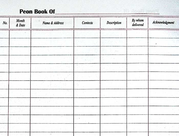 Lucky Peon Book | Office Dispatch & Messenger Record Register