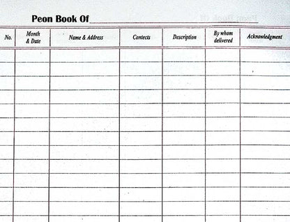 Lucky Peon Book | Office Dispatch & Messenger Record Register