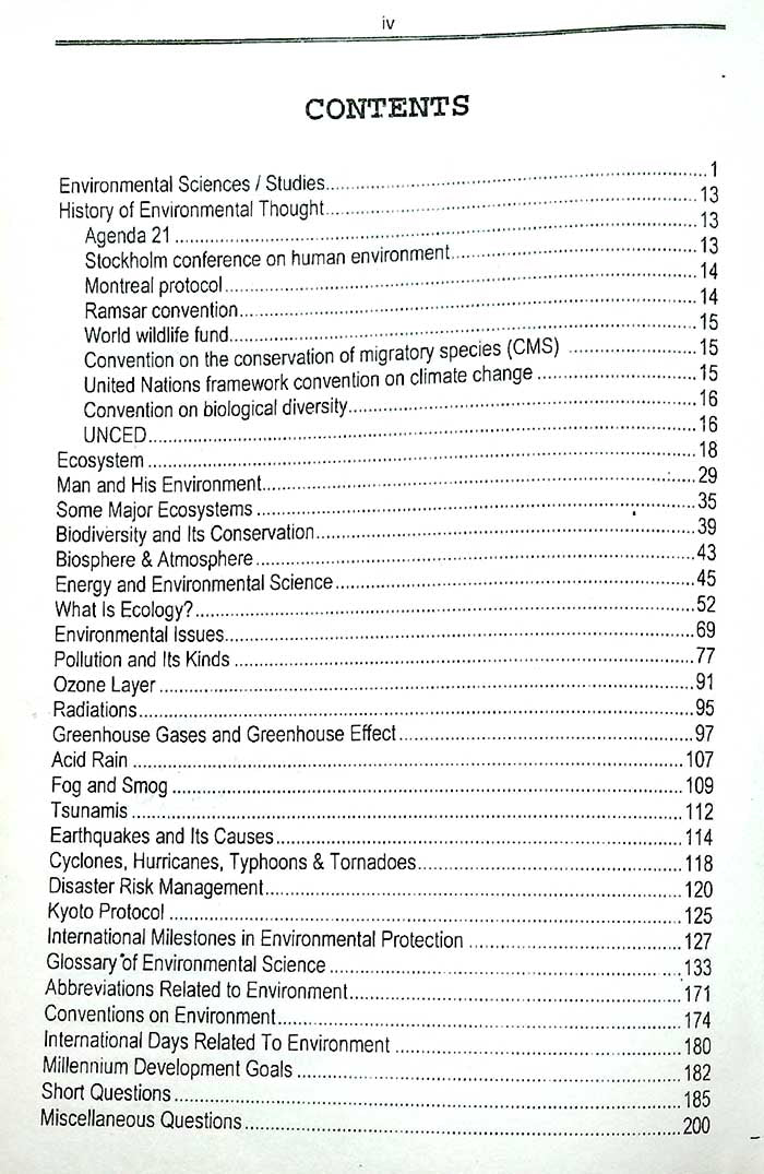 CSS Environmental Science MCQs by Malik Ashiq Awan