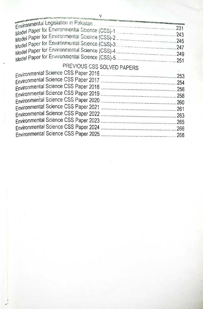 CSS Environmental Science MCQs by Malik Ashiq Awan