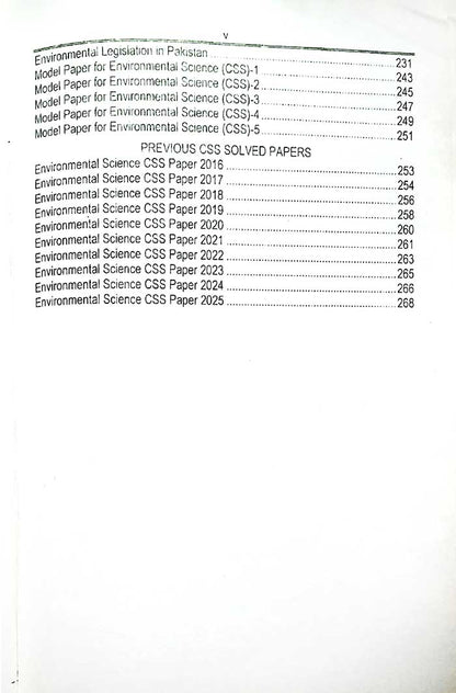 CSS Environmental Science MCQs by Malik Ashiq Awan