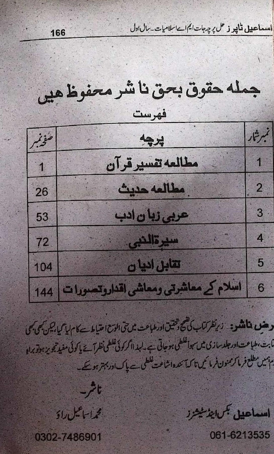 Ismail Topper Solved Islamiat MA Part 1 – Latest Edition