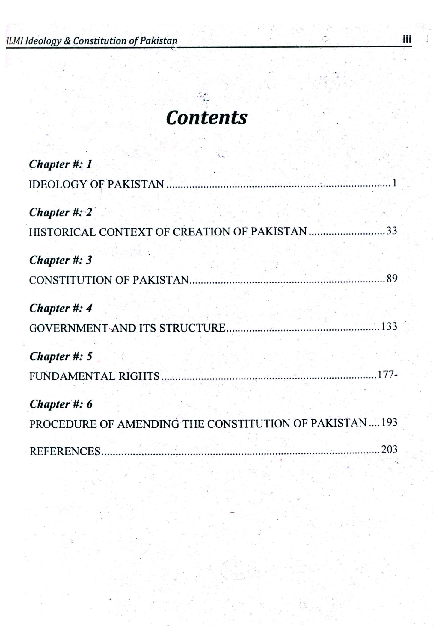 Ilmi Ideology Constitution of Pakistan Book for ADA, ADS, BS By M Afaq Multan Kitab Ghar