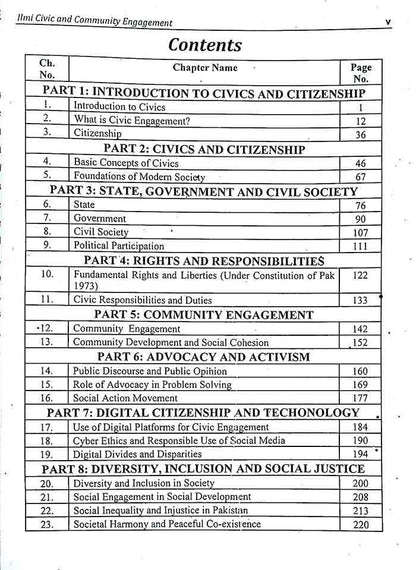 Ilmi Civics and Community Engagement MCQs for ADA, ADS, BS By M. Akram Afaq Rana