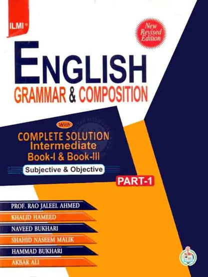 Ilmi English Grammar & Composition Book Intermediate Part 1 Multan Kitab Ghar