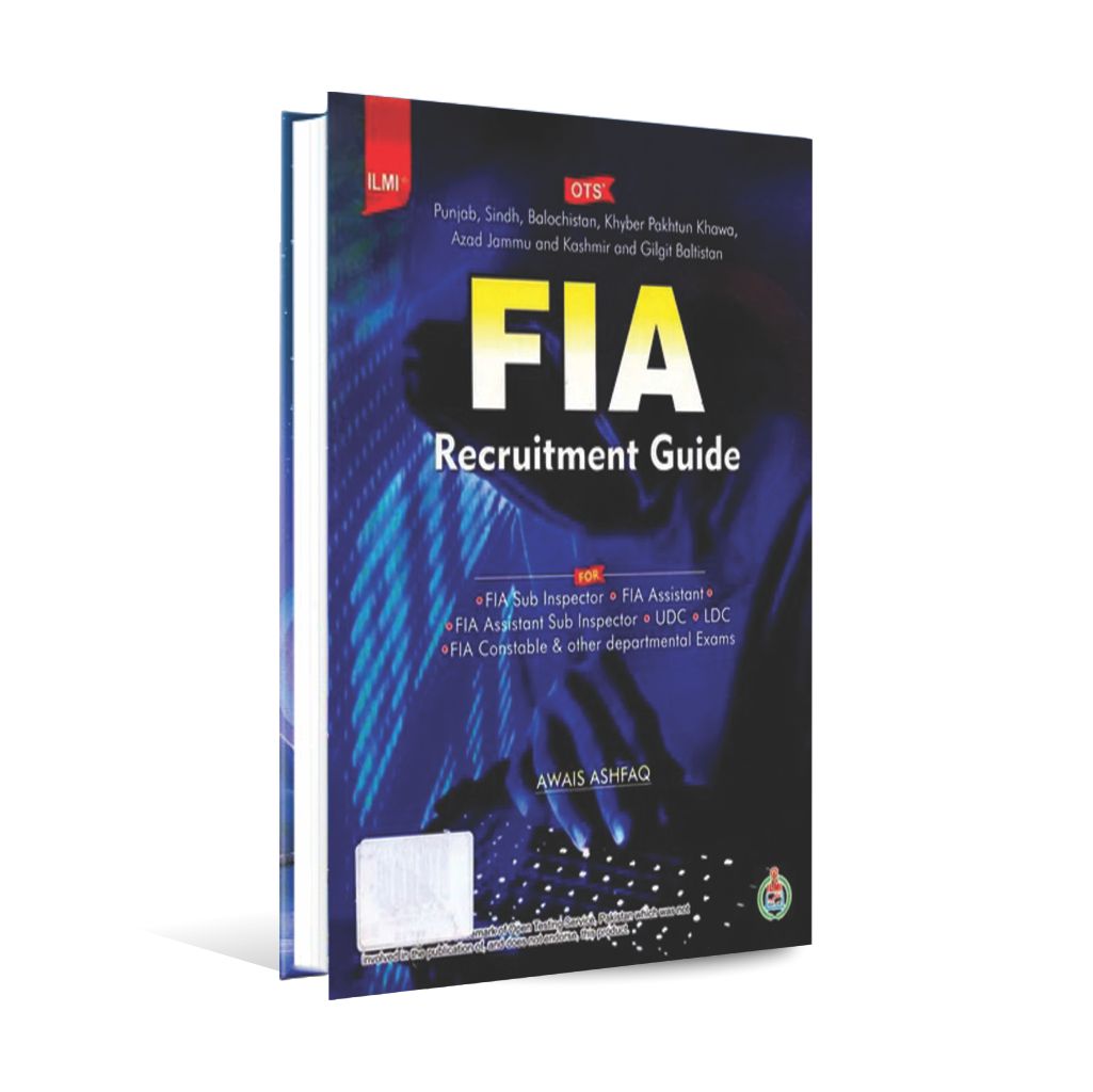 Every Possible Effort has been made to ensure that the information contained in this book is accurate at the time of going to press.
If you want to get maximum marks in this test, then You must read ilmi FIA Recruitment Guide For OTS UDC LDC By Awais Ashfaq 
OTS For Punjab, KPK, Balochistan, AJK and Gilgit Baltistan
