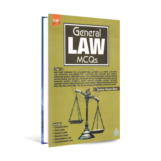 Ilmi General LAW MCQs Book For Civil Law By Zeeshan Hasan - Multan Kitab Ghar