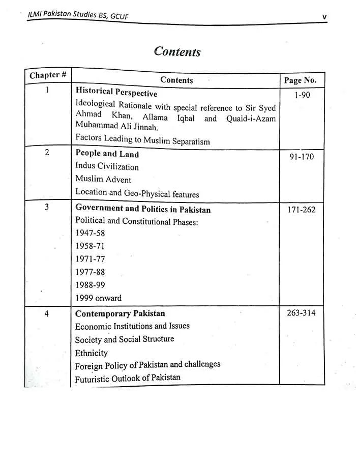 Ilmi Pakistan Studies Book For BS By Reza Timur Multan Kitab Ghar